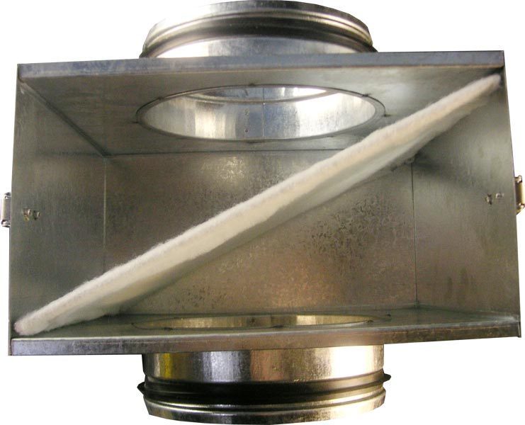 Zuluftfilter mit 160mm Anschluss – Seitenansicht