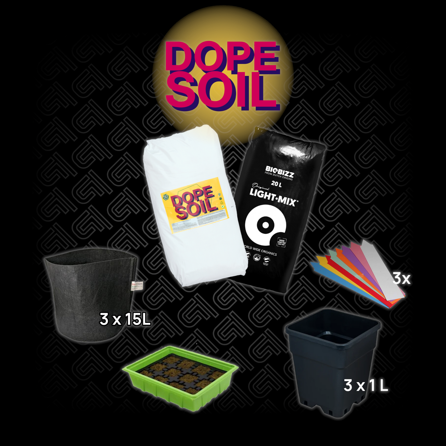 3-Pflanzen Set – Dope Soil Starter Kit für gesunden Start