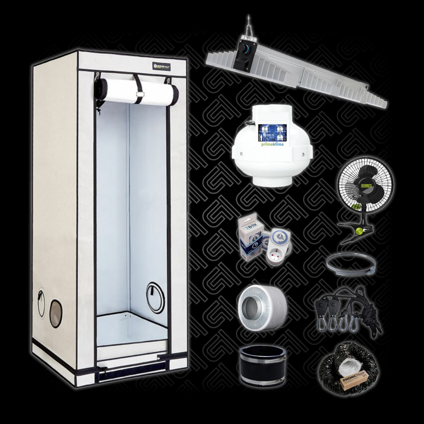 Profi Komplettset L 60×60×160 cm – Growbox Starterpaket