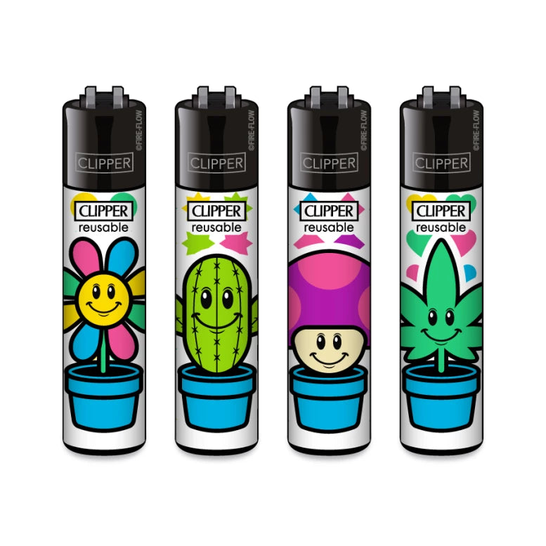 CLIPPER Feuerzeug Grow Pots – Pflanzen‑Design, nachfüllbar