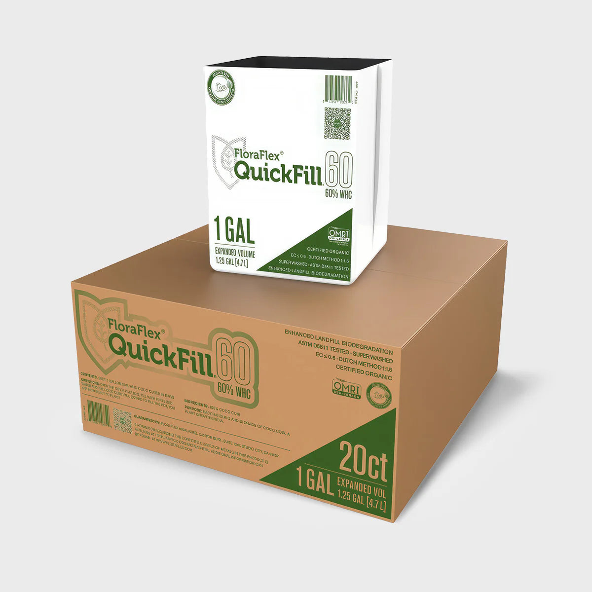 FloraFlex QuickFill Bag 1 Gal – 60 % WHC Coco Substrat