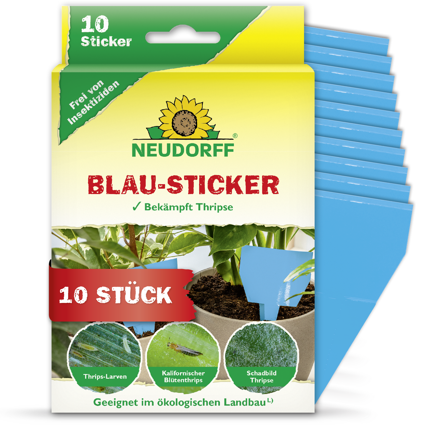 Neudorff Blau-Sticker 10 Stück