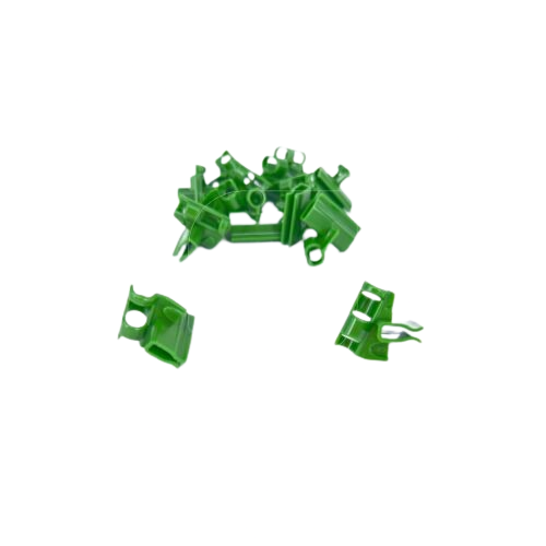 Grüner Bewässerungsclip zur Befestigung von Bewässerungsschläuchen
