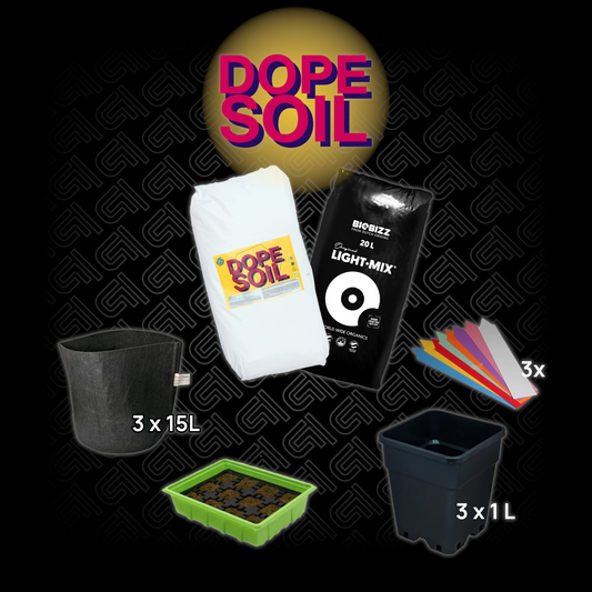 3-Pflanzen Set - Dope Soil Starter Kit