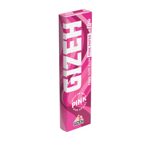 GIZEH All Pink King Size Slim + Tips – Papers & Filter
