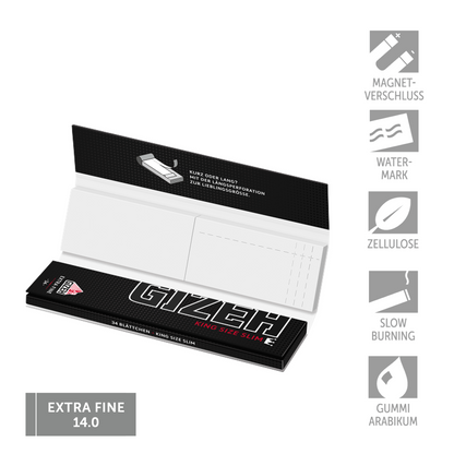 GIZEH BLACK® King Size Slim + Tips