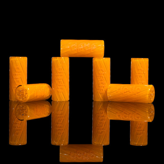 RipTip Glasfilter Rasta Gold – Detailaufnahme der 9-Loch-Struktur