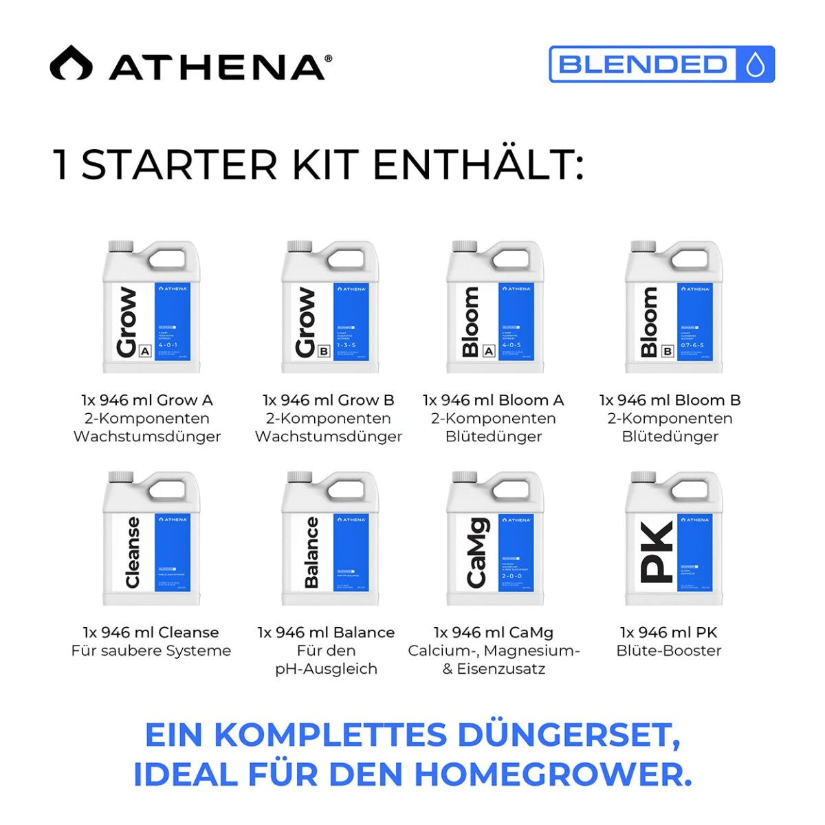 Athena Blended Starter Set – Vollständige Nährstofflösung