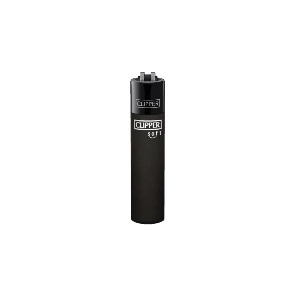 CLIPPER Feuerzeug Soft Touch All Black – elegant & langlebig