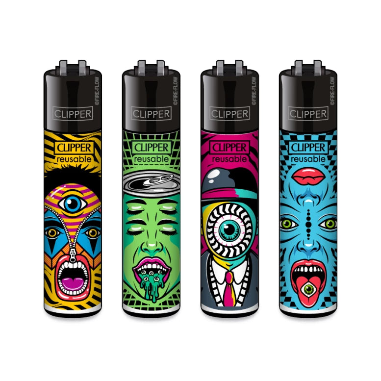 CLIPPER Feuerzeug Trippy #5 – Kreatives, nachfüllbares Design
