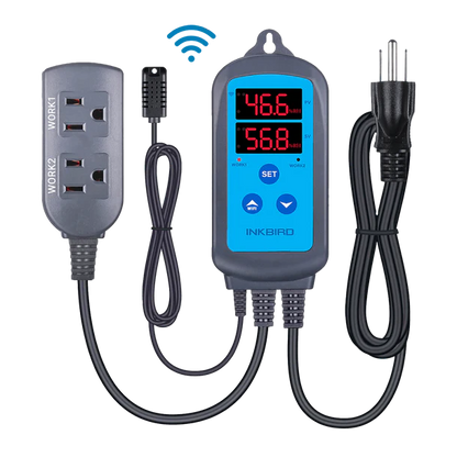 Inkbird IHC-200 WiFi digitaler Feuchtigkeitsregler mit WLAN-App und Dual-Relais
