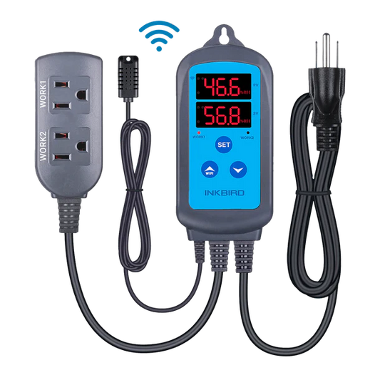 Inkbird IHC-200 WiFi digitaler Feuchtigkeitsregler mit WLAN-App und Dual-Relais
