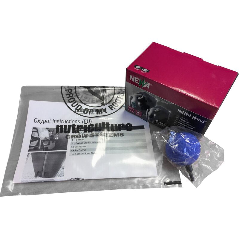 Nutriculture Oxypot Airkit Single – DWC Air Pump Set mit Sprudelstein